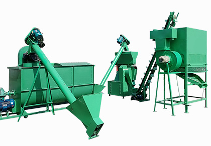  A complete set of machines for crushing and stirring to make granules